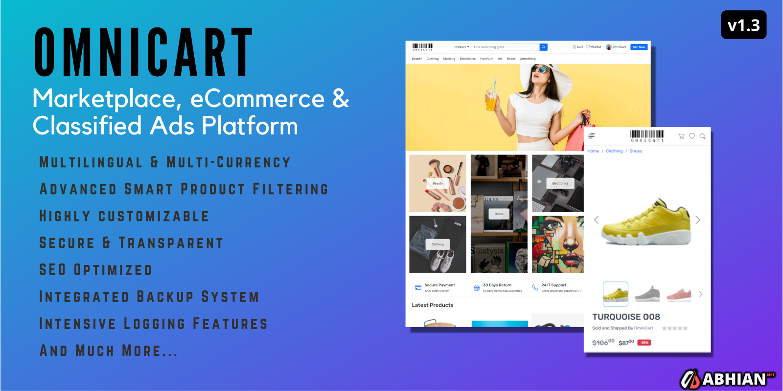 OmniCart - Marketplace, eCommerce & Classified Ads Platform PHP Script