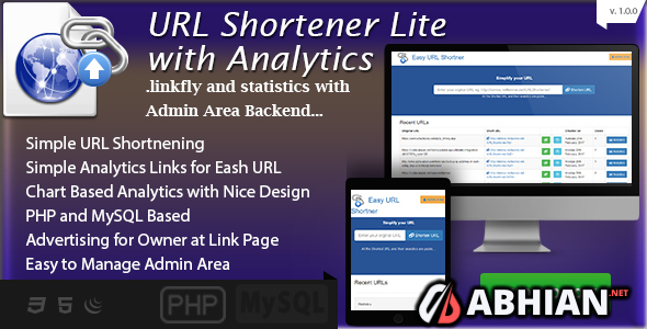 Easy URL Shortening with Analytics - PHP SCRIPT