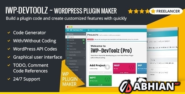 iWP-DevToolz (Pro) - WordPress Plugin Maker + Code Generator PHP Script