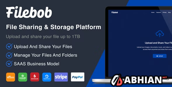 Filebob - File Sharing And Storage Platform (SAAS) COMPLETE NULLED