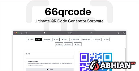 66qrcode - Ultimate QR Code Generator & URL Shortener (SAAS) | NULLED