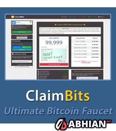 CLAIMBITS - ULTIMATE BITCOIN FAUCET (Extended License)
