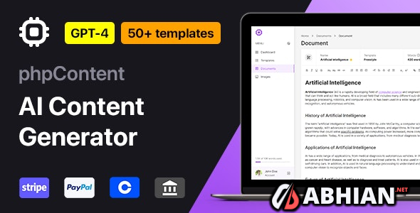 phpContent NULLED - AI Content Generator Platform (SaaS)